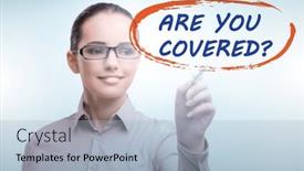  Presentation with insurance - Presentation theme having insurance-concept-with-the-question background and a light blue colored foreground