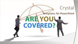 Presentation with insurance - Presentation theme with insurance-concept-with-the-question background and a cream colored foreground