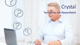  Presentation with home office - Audience pleasing presentation theme consisting of insurance contract - business tax office school backdrop and a sky blue colored foreground