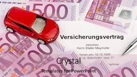  Presentation with liability insurance - PPT theme featuring insurance-contract-for-a-new background and a coral colored foreground