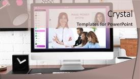  Presentation with video conference - Amazing slide deck having insurance educational conferences - video conference with financial advisor backdrop and a lemonade colored foreground