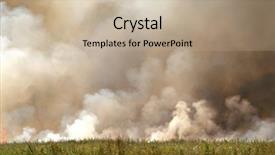  Presentation with fire insurance - Presentation theme having insurance farms - fire background and a mint green colored foreground