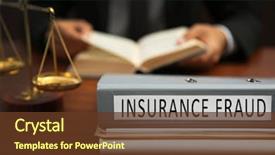  Presentation with fraud - Presentation theme featuring insurance fraud concept folder background and a tawny brown colored foreground