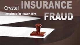  Presentation with fraud - Beautiful slide deck featuring money evidence - insurance fraud concept stamp backdrop and a tawny brown colored foreground