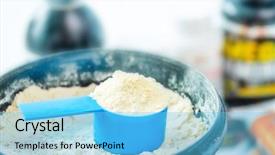  Presentation with sport blue - Amazing theme having bucket filled with sport protein backdrop and a light blue colored foreground
