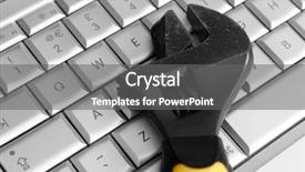  Presentation with computer repair - PPT theme enhanced with insurance technology - computer repair concept background and a  colored foreground