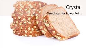  Presentation with reuse craft die cut eco - Beautiful presentation theme featuring integral - cut loaf of bread backdrop and a lemonade colored foreground