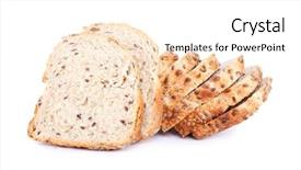  Presentation with bread - PPT theme having integral - white baked bread soft fresh background and a white colored foreground