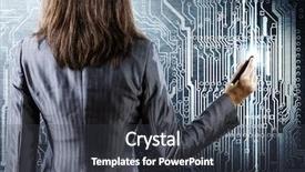  Presentation with rear view of bodyguard - Slides consisting of integrated management system - rear view of businesswoman drawing background and a dark gray colored foreground