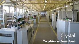  Presentation with electrical power distribution - Cool new theme with enterprise integration - plant of electrical power distribution backdrop and a tawny brown colored foreground