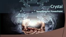  Presentation with nouvelle technologies de communication en santé - Theme with integrated science - integrating the technologies background and a  colored foreground