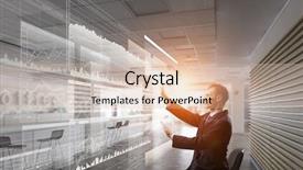  Presentation with media - Presentation design featuring integrating new technologies mixed media background and a soft green colored foreground