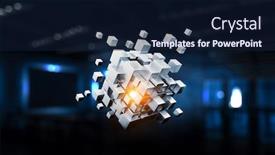  Presentation with technology - Audience pleasing PPT theme consisting of integrating-the-technology-mixed-media backdrop and a navy blue colored foreground