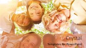  Presentation with multicultural kids - Presentation featuring integration-by-happy-multicultural-kids background and a coral colored foreground