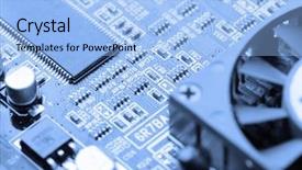  Presentation with system integration - Cool new slides with integration system - close-up of electronic circuit board backdrop and a light blue colored foreground