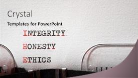  Presentation with honesty - Slide deck with integrity-honesty-and-ethics-written background and a white colored foreground