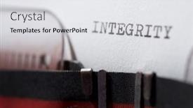  Presentation with integrity - PPT layouts with integrity-word-written background and a light gray colored foreground