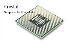  Presentation with processor - Cool new PPT theme with intel - computer processor isolated on white backdrop and a white colored foreground