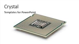  Presentation with processor - Slides featuring intel - computer processor isolated on white background and a white colored foreground