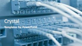  Presentation with servers - Beautiful slides featuring intel - network cables and servers backdrop and a teal colored foreground