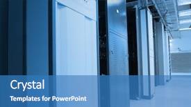  Presentation with servers - PPT layouts having intel - network cables and servers background and a teal colored foreground