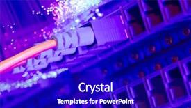  Presentation with servers - Colorful PPT layouts enhanced with intel - network cables and servers backdrop and a  colored foreground