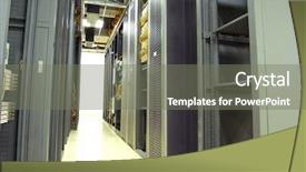  Presentation with data center - Amazing presentation theme having intel - shot of network cabinet backdrop and a  colored foreground