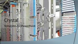  Presentation with servers - Audience pleasing theme consisting of intel - shot of network cables backdrop and a  colored foreground