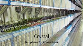  Presentation with servers - Audience pleasing PPT layouts consisting of intel - shot of network cables backdrop and a  colored foreground