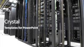  Presentation with data center - Presentation design having intel - shot of network cables background and a dark gray colored foreground