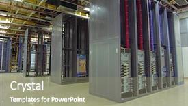  Presentation with servers - PPT layouts consisting of intel - shot of network cables background and a gray colored foreground