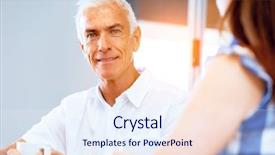  Presentation with indoor smart farming - PPT theme featuring inteletual - portrait of a handsome senior background and a  colored foreground