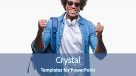  Presentation with proud american - Cool new slides with inteligenta emotionala - afro american man wearing headphones backdrop and a ocean colored foreground