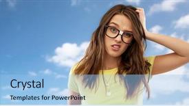  Presentation with emotion - Slide set featuring inteligenta emotionala - people emotion and expression concept background and a light blue colored foreground