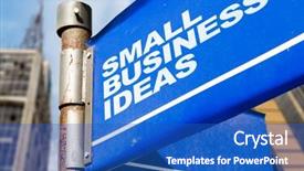  Presentation with business road map - Presentation design enhanced with intellectual capital - small business ideas written background and a teal colored foreground