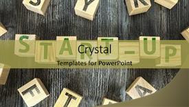  Presentation with blocks - Amazing PPT theme having intellectual capital - wooden blocks with the text backdrop and a yellow colored foreground