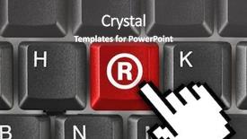  Presentation with keyboard - Slide deck with intellectual property - computer keyboard with registered mark background and a dark gray colored foreground