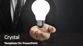  Presentation with property - Slides consisting of intellectual property - hand holding a light background and a dark gray colored foreground