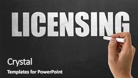  Presentation with property - Audience pleasing PPT layouts consisting of intellectual property - licensing backdrop and a dark gray colored foreground