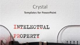  Presentation with property - PPT theme having intellectual-property-phrase-written background and a white colored foreground