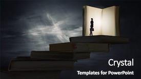  Presentation with english literature old book - Theme consisting of intellegenc - big old opened book background and a  colored foreground