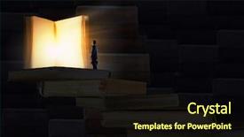 Presentation with old book - Cool new PPT theme with intellegenc - big old opened book backdrop and a  colored foreground