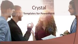  Presentation with creative - Slide set with intelligence agency - creative business team standing background and a lemonade colored foreground