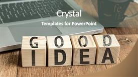  Presentation with 3d cube - Theme enhanced with intelligence agency - good idea written background and a gray colored foreground