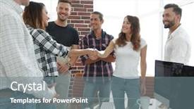  Presentation with intelligence - PPT theme consisting of intelligence agency - handshake of young designers background and a gray colored foreground