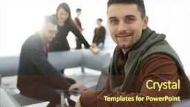  Presentation with intelligence - Colorful presentation design enhanced with intelligence agency - modern man in the background backdrop and a  colored foreground