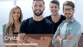  Presentation with successful women entrepreneurs - Audience pleasing PPT theme consisting of intelligence agency - successful entrepreneurs stand together backdrop and a violet colored foreground