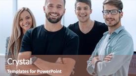  Presentation with stand - PPT layouts with intelligence agency - successful entrepreneurs stand together background and a  colored foreground