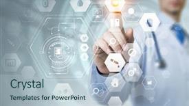  Presentation with intelligence artificielle - Presentation theme with intelligence artificielle - modern medical technologies concept mixed background and a light blue colored foreground