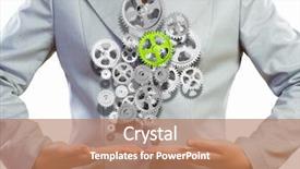  Presentation with intelligence - Amazing presentation theme having intelligence brain function - close up image of businesswoman backdrop and a coral colored foreground